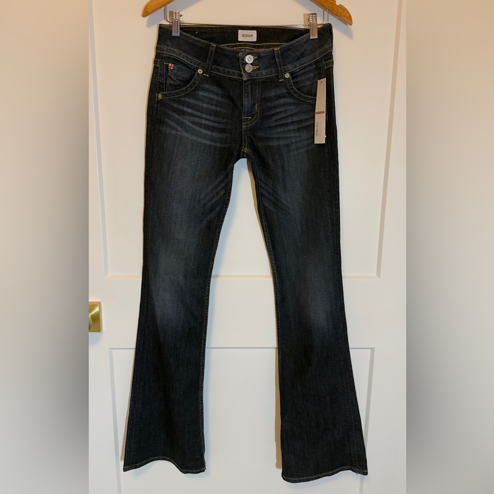 🆕 Hudson Women's Midrise Signature Bootcut Jeans Dark Wash, New with Tags, 26